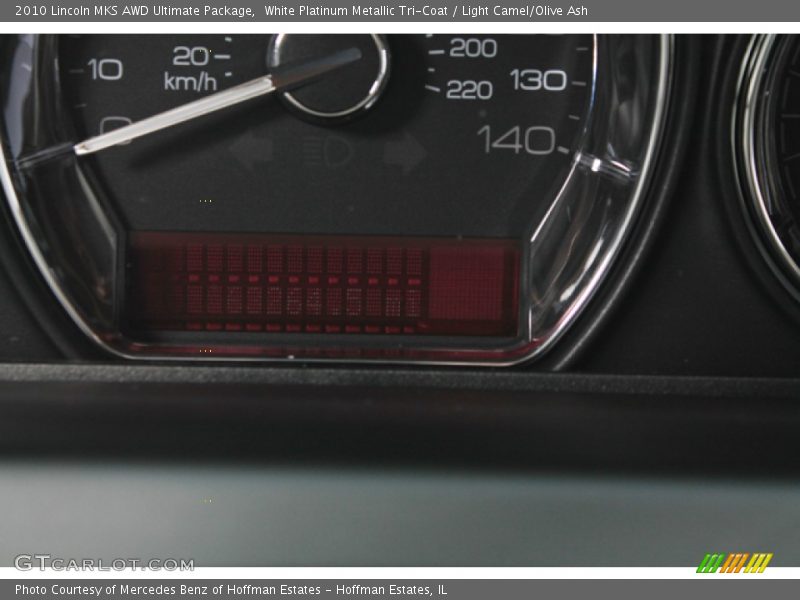 White Platinum Metallic Tri-Coat / Light Camel/Olive Ash 2010 Lincoln MKS AWD Ultimate Package
