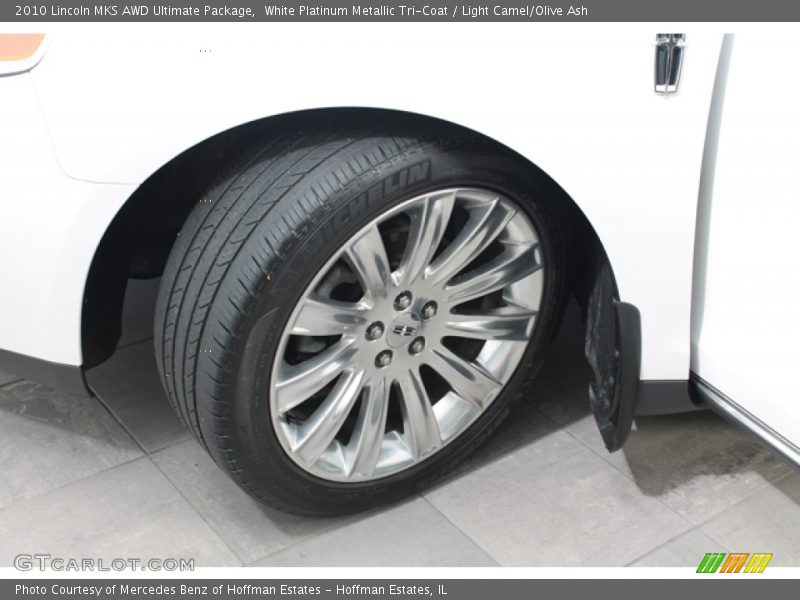 White Platinum Metallic Tri-Coat / Light Camel/Olive Ash 2010 Lincoln MKS AWD Ultimate Package