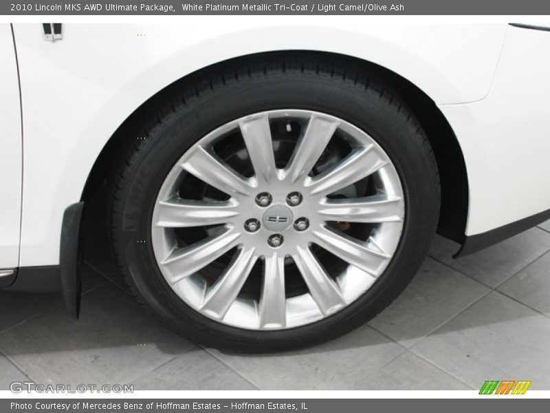 White Platinum Metallic Tri-Coat / Light Camel/Olive Ash 2010 Lincoln MKS AWD Ultimate Package
