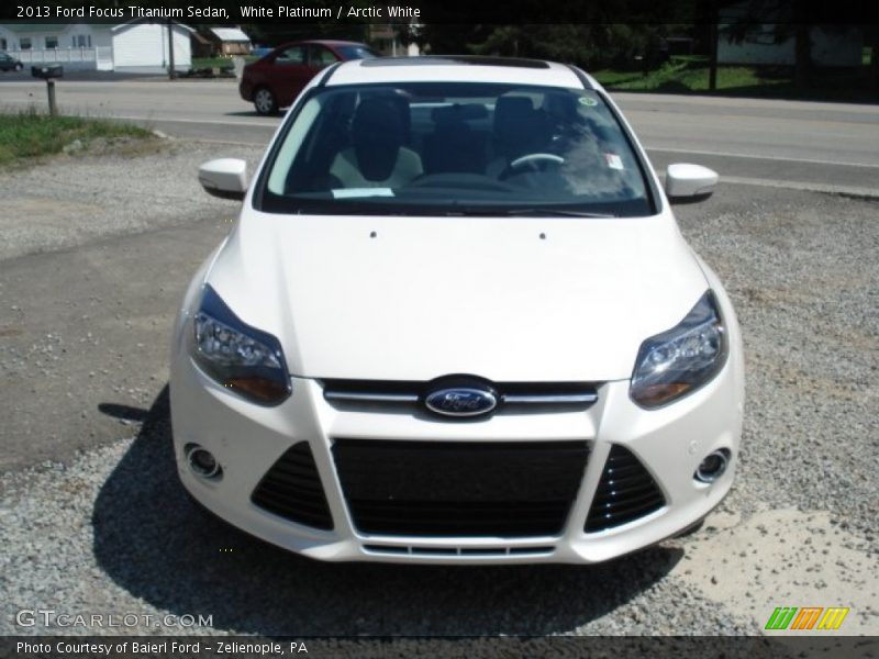 White Platinum / Arctic White 2013 Ford Focus Titanium Sedan