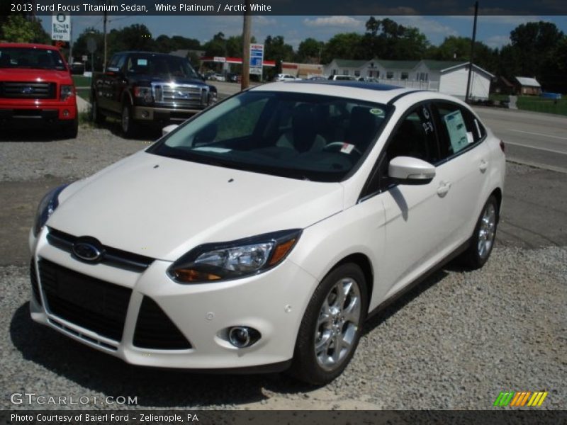 White Platinum / Arctic White 2013 Ford Focus Titanium Sedan
