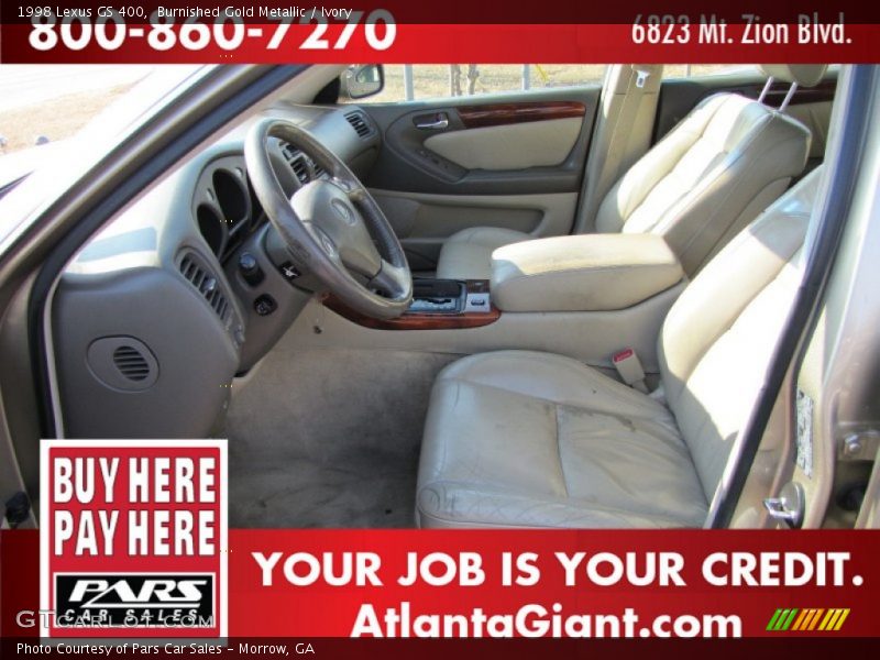 Burnished Gold Metallic / Ivory 1998 Lexus GS 400