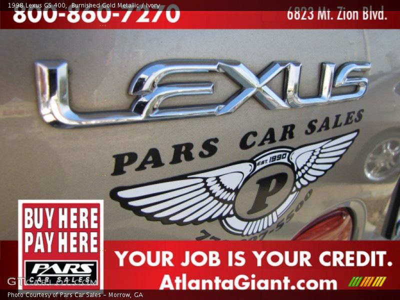 Burnished Gold Metallic / Ivory 1998 Lexus GS 400