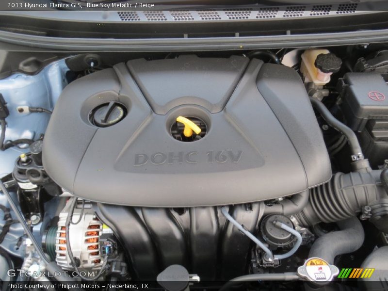 Blue Sky Metallic / Beige 2013 Hyundai Elantra GLS