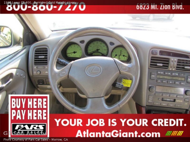 Burnished Gold Metallic / Ivory 1998 Lexus GS 400