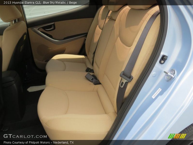 Blue Sky Metallic / Beige 2013 Hyundai Elantra GLS