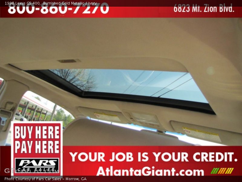 Burnished Gold Metallic / Ivory 1998 Lexus GS 400