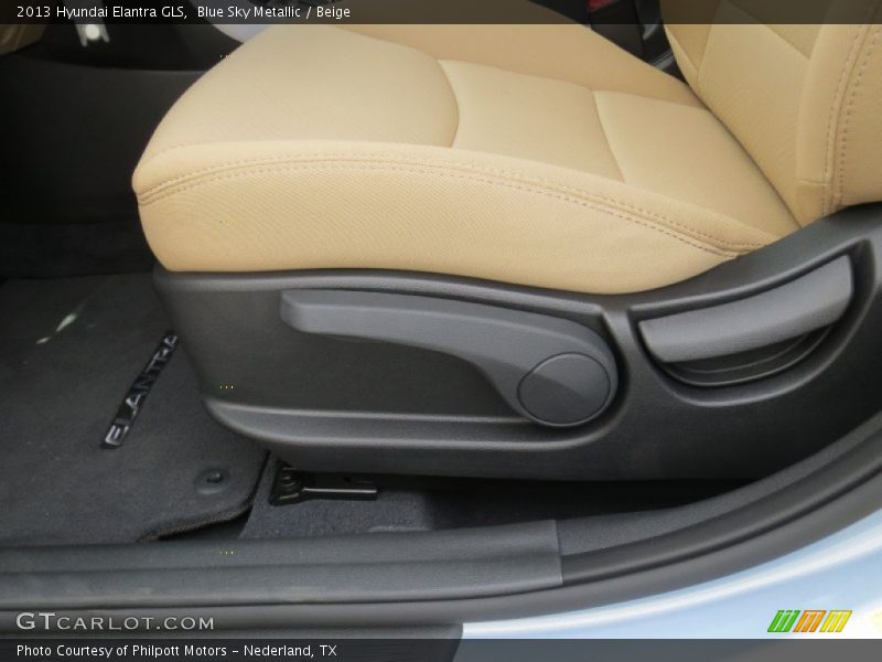 Blue Sky Metallic / Beige 2013 Hyundai Elantra GLS