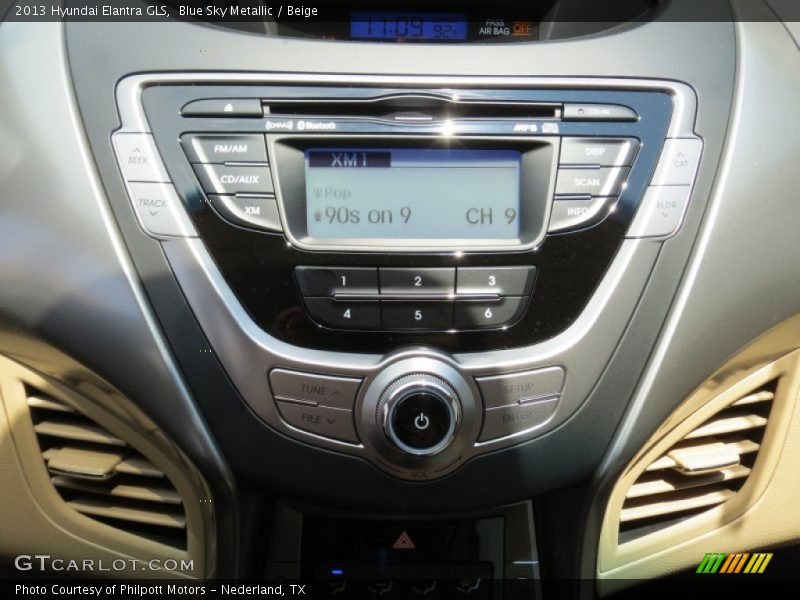 Blue Sky Metallic / Beige 2013 Hyundai Elantra GLS