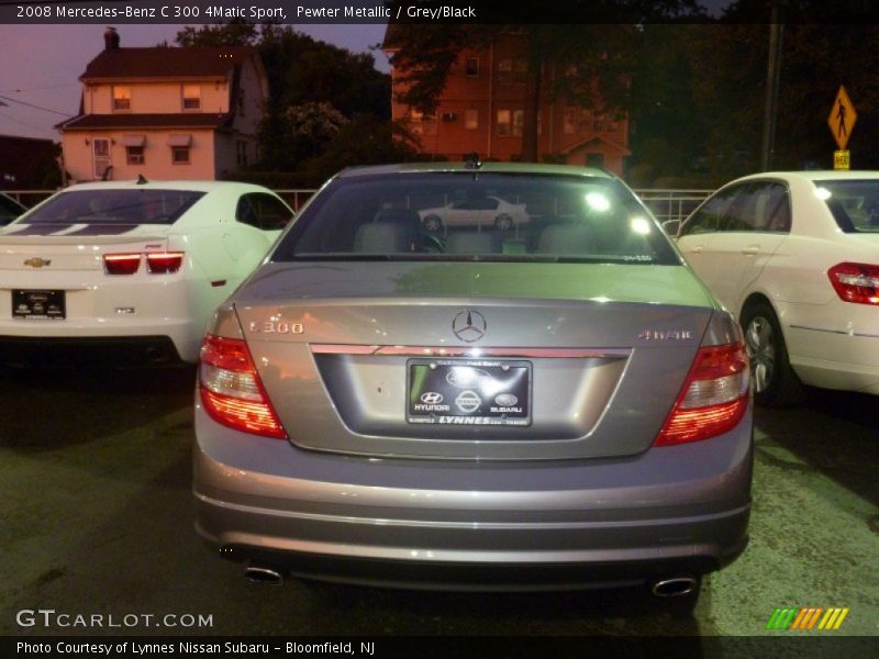 Pewter Metallic / Grey/Black 2008 Mercedes-Benz C 300 4Matic Sport