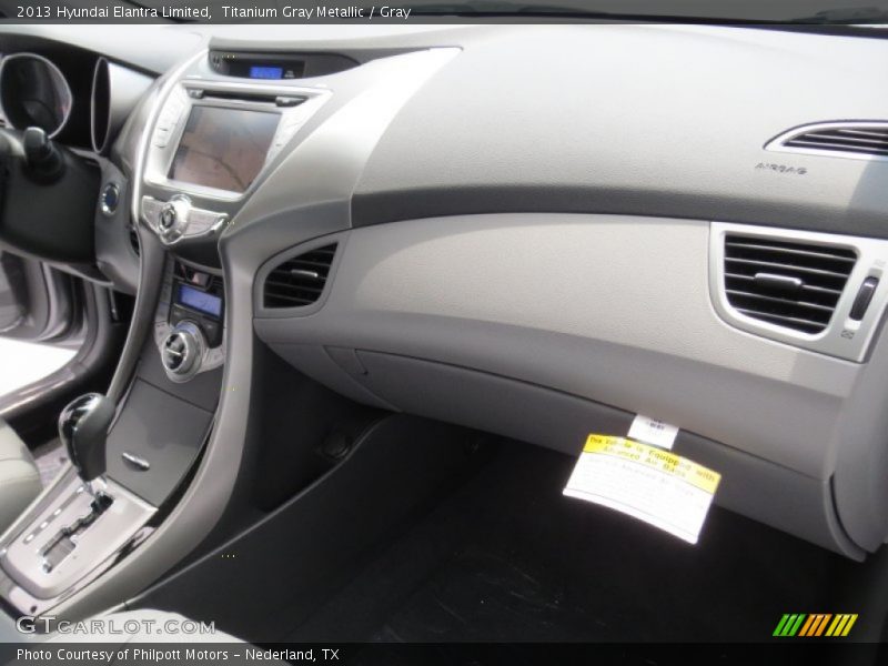 Titanium Gray Metallic / Gray 2013 Hyundai Elantra Limited