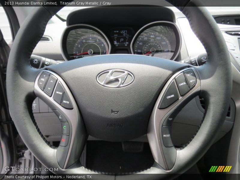 Titanium Gray Metallic / Gray 2013 Hyundai Elantra Limited
