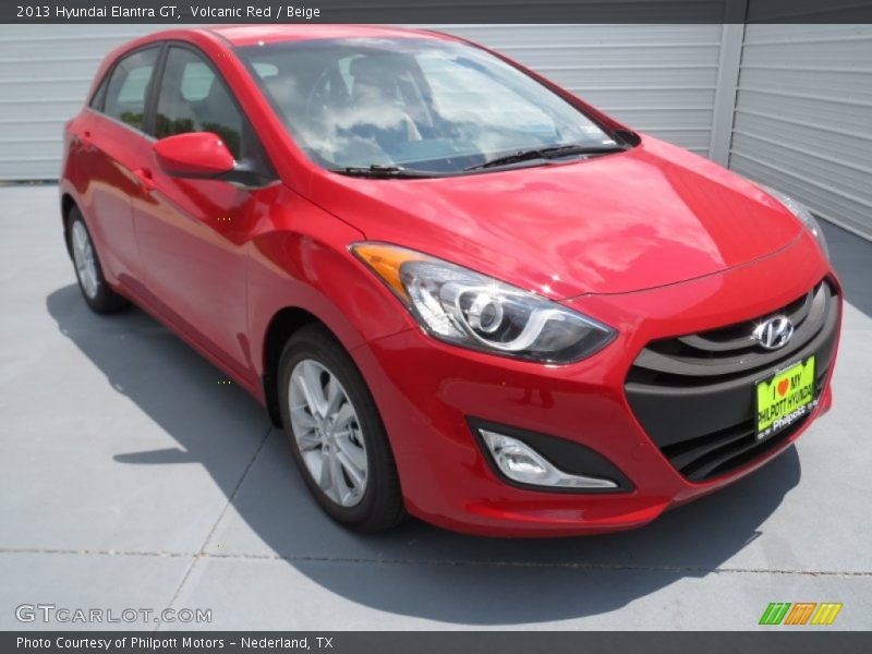 Volcanic Red / Beige 2013 Hyundai Elantra GT