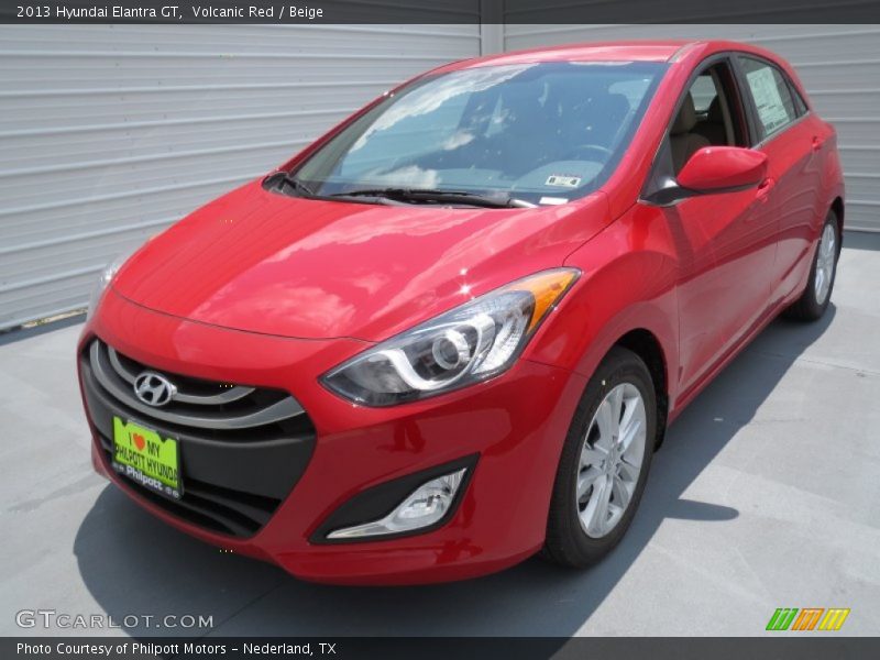 Volcanic Red / Beige 2013 Hyundai Elantra GT