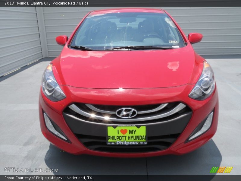 Volcanic Red / Beige 2013 Hyundai Elantra GT