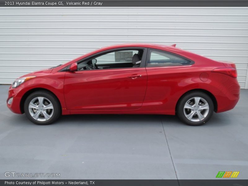 Volcanic Red / Gray 2013 Hyundai Elantra Coupe GS