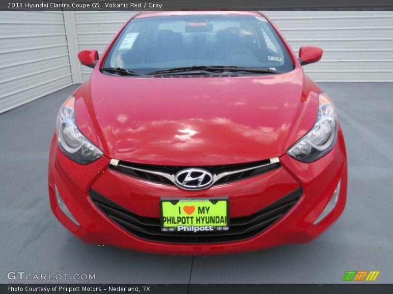 Volcanic Red / Gray 2013 Hyundai Elantra Coupe GS