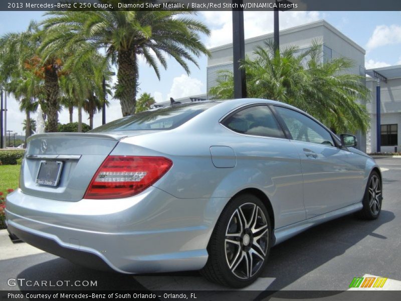 Diamond Silver Metallic / Black/Red Stitch w/DINAMICA Inserts 2013 Mercedes-Benz C 250 Coupe
