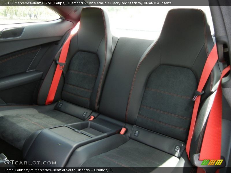 Diamond Silver Metallic / Black/Red Stitch w/DINAMICA Inserts 2013 Mercedes-Benz C 250 Coupe