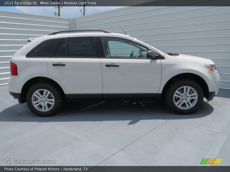 White Suede / Medium Light Stone 2013 Ford Edge SE