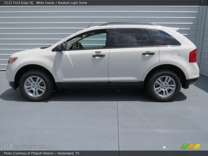 White Suede / Medium Light Stone 2013 Ford Edge SE