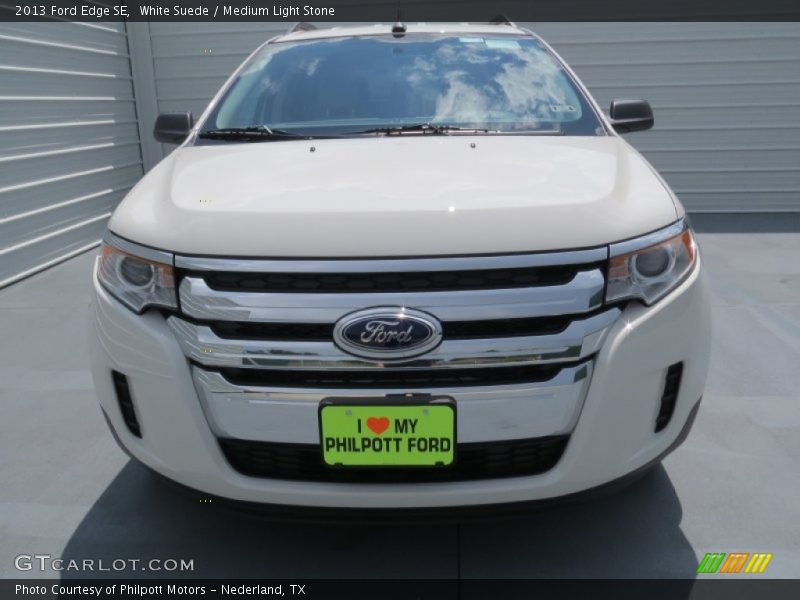 White Suede / Medium Light Stone 2013 Ford Edge SE