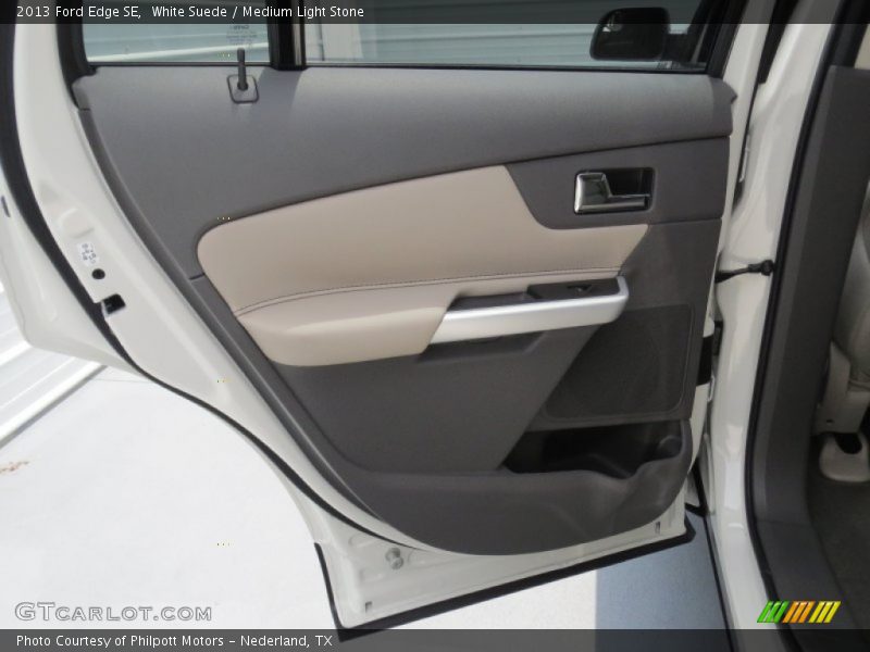 White Suede / Medium Light Stone 2013 Ford Edge SE