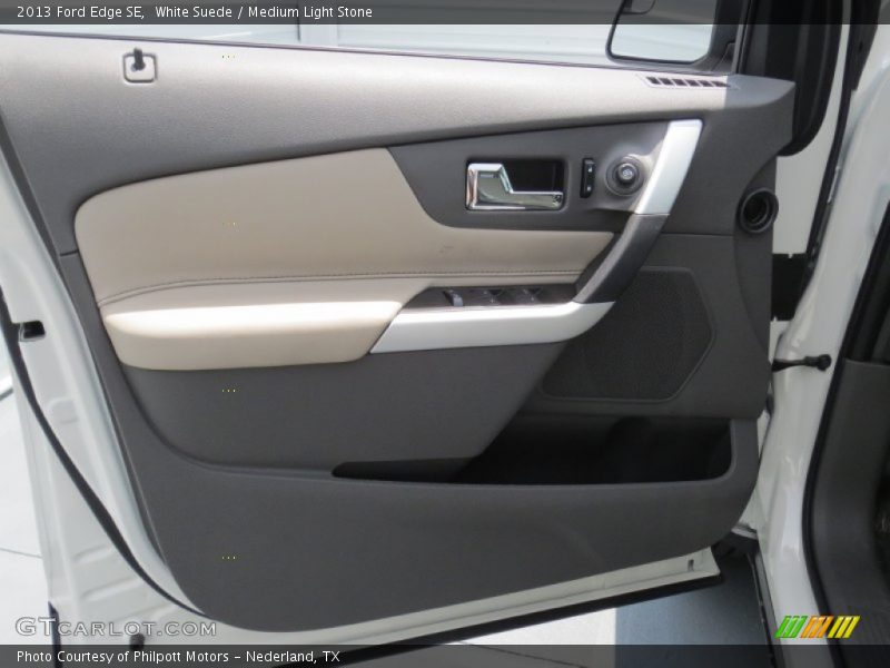 White Suede / Medium Light Stone 2013 Ford Edge SE