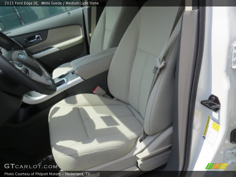 White Suede / Medium Light Stone 2013 Ford Edge SE