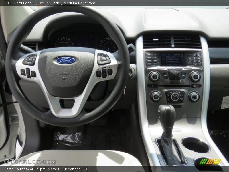 White Suede / Medium Light Stone 2013 Ford Edge SE