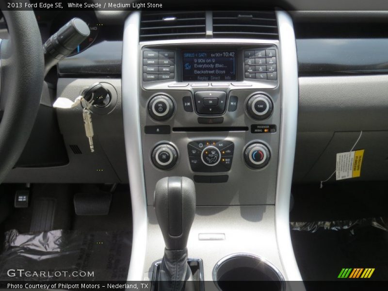 White Suede / Medium Light Stone 2013 Ford Edge SE