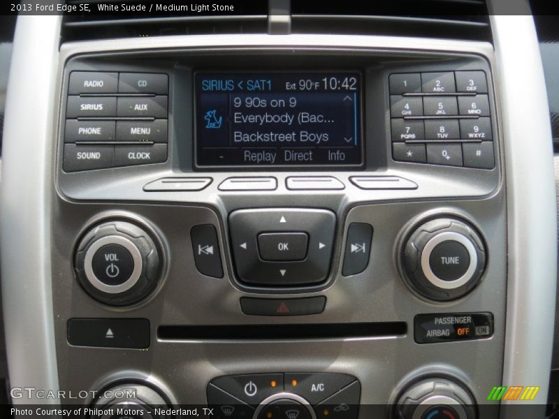 White Suede / Medium Light Stone 2013 Ford Edge SE
