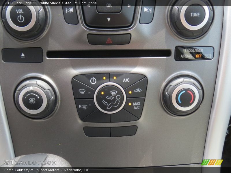 White Suede / Medium Light Stone 2013 Ford Edge SE