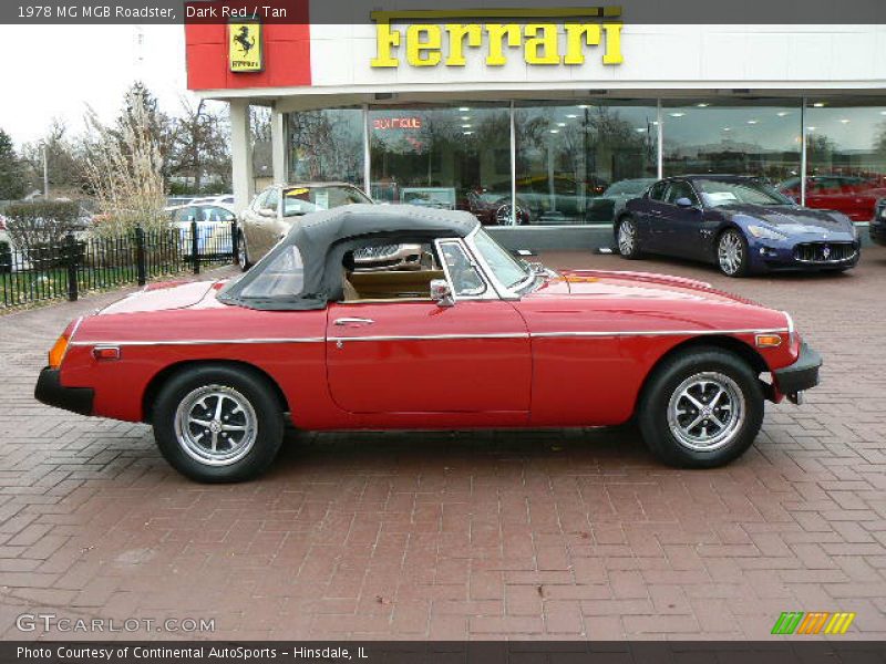 Dark Red / Tan 1978 MG MGB Roadster