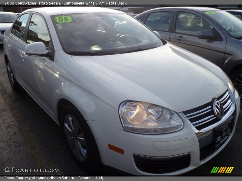 Campanella White / Anthracite Black 2008 Volkswagen Jetta S Sedan