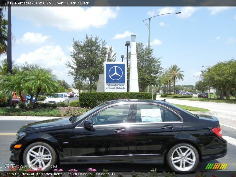 Black / Black 2012 Mercedes-Benz C 250 Sport