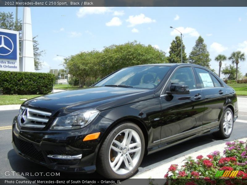 Black / Black 2012 Mercedes-Benz C 250 Sport
