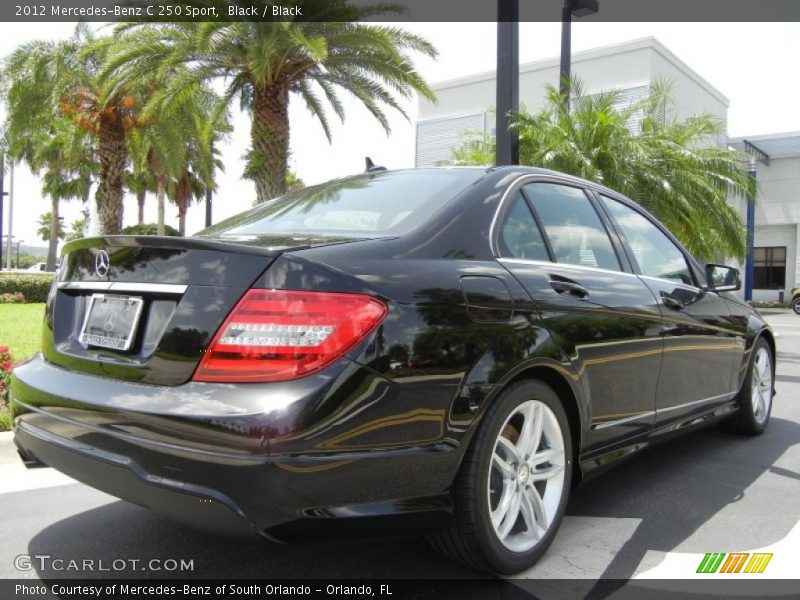 Black / Black 2012 Mercedes-Benz C 250 Sport
