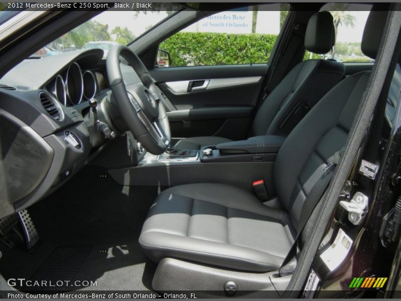 Black / Black 2012 Mercedes-Benz C 250 Sport