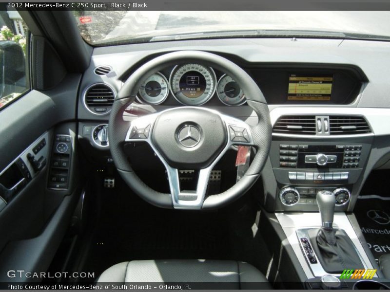 Black / Black 2012 Mercedes-Benz C 250 Sport