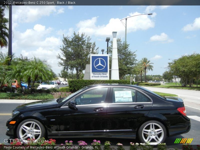 Black / Black 2012 Mercedes-Benz C 250 Sport