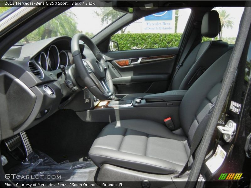 Black / Black 2012 Mercedes-Benz C 250 Sport