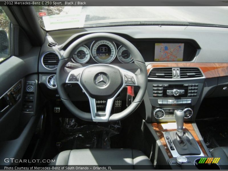 Black / Black 2012 Mercedes-Benz C 250 Sport