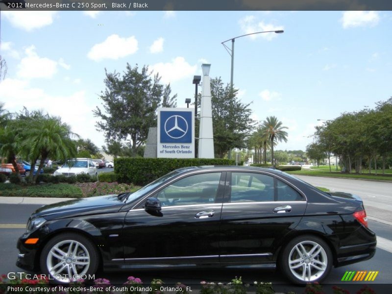 Black / Black 2012 Mercedes-Benz C 250 Sport