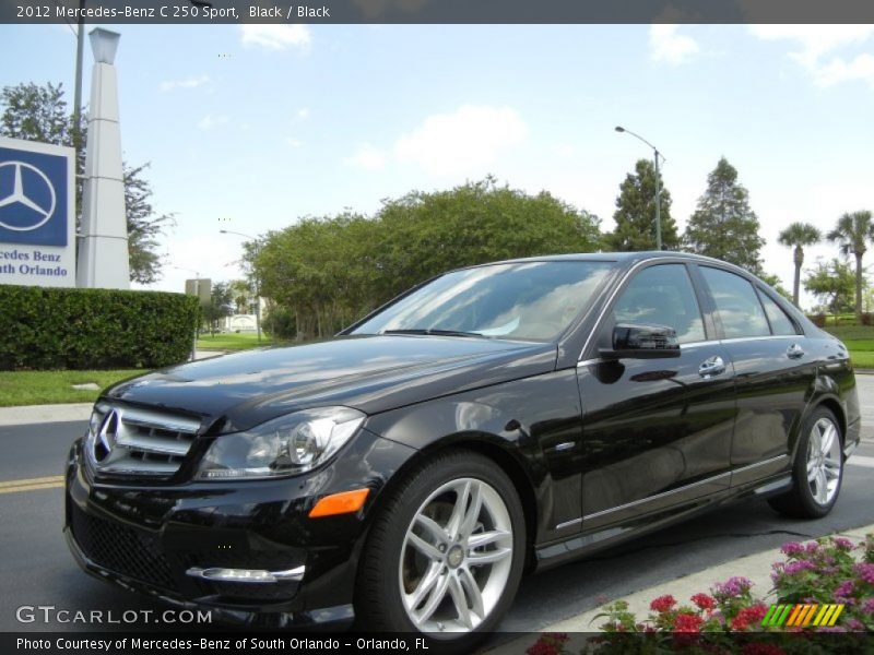 Black / Black 2012 Mercedes-Benz C 250 Sport