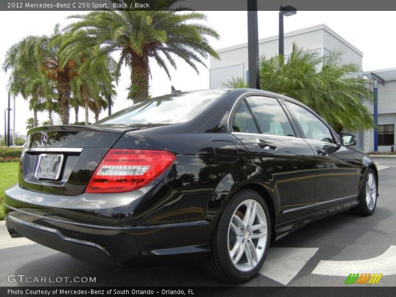 Black / Black 2012 Mercedes-Benz C 250 Sport