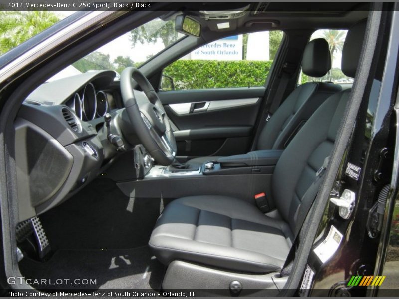 Black / Black 2012 Mercedes-Benz C 250 Sport