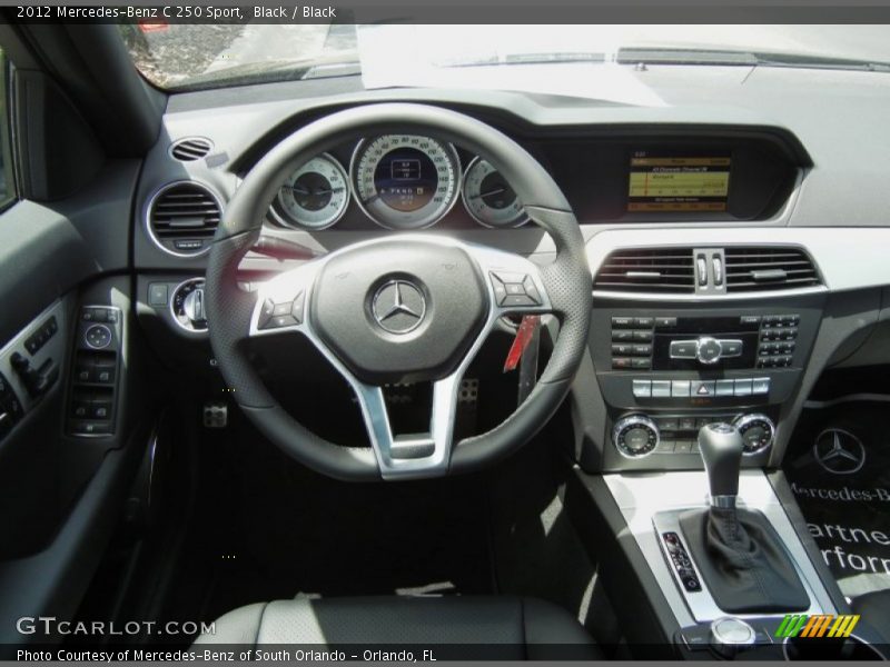 Black / Black 2012 Mercedes-Benz C 250 Sport