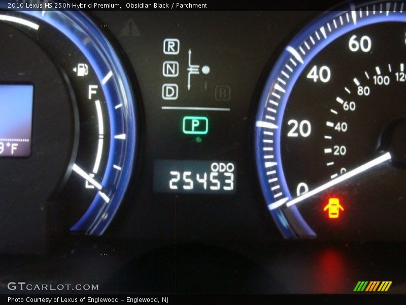 Obsidian Black / Parchment 2010 Lexus HS 250h Hybrid Premium