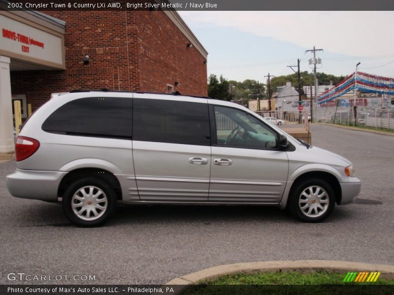 Bright Silver Metallic / Navy Blue 2002 Chrysler Town & Country LXi AWD